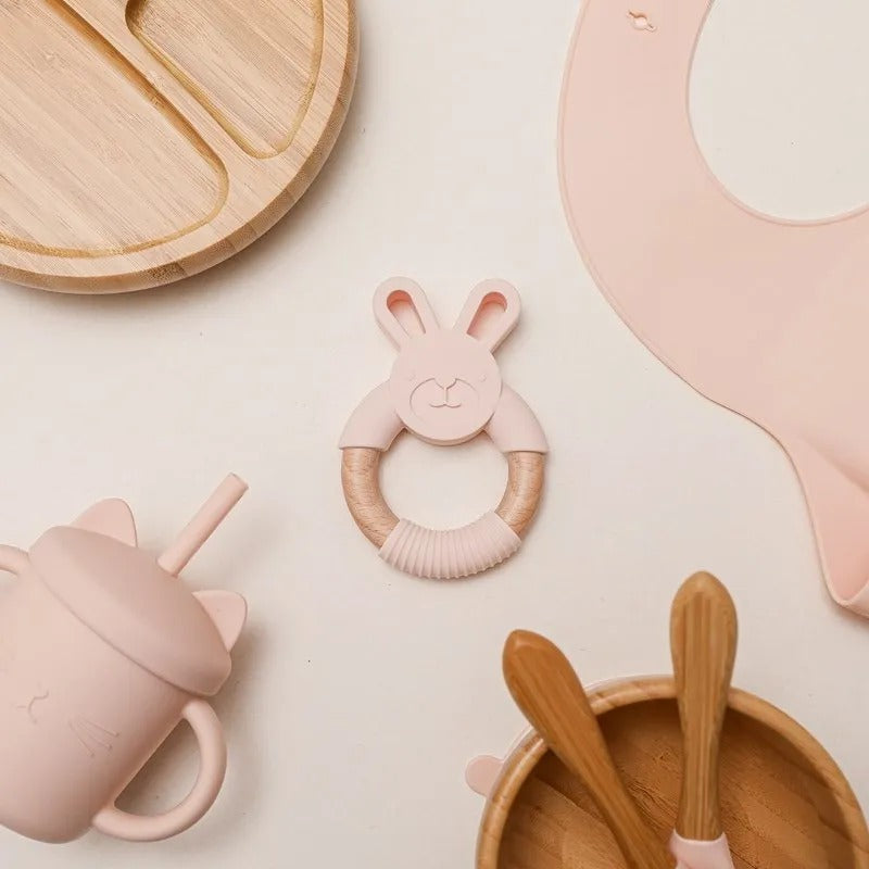 Ensemble d'alimentation pour tout-petits en bambou – Non toxique et réutilisable