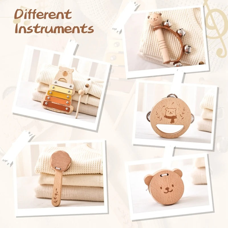 Montessori Wooden Instrument Set (0–3 Years)