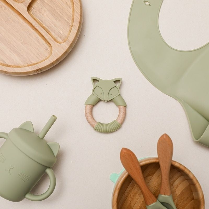 Ensemble d'alimentation pour tout-petits en bambou – Non toxique et réutilisable