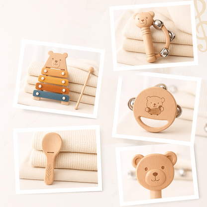 Montessori Wooden Instrument Set (0–3 Years)