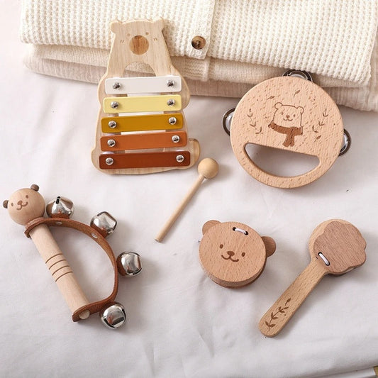 Montessori Wooden Instrument Set (0–3 Years)