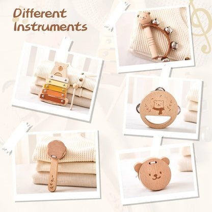 Montessori Wooden Instrument Set (0–3 Years)